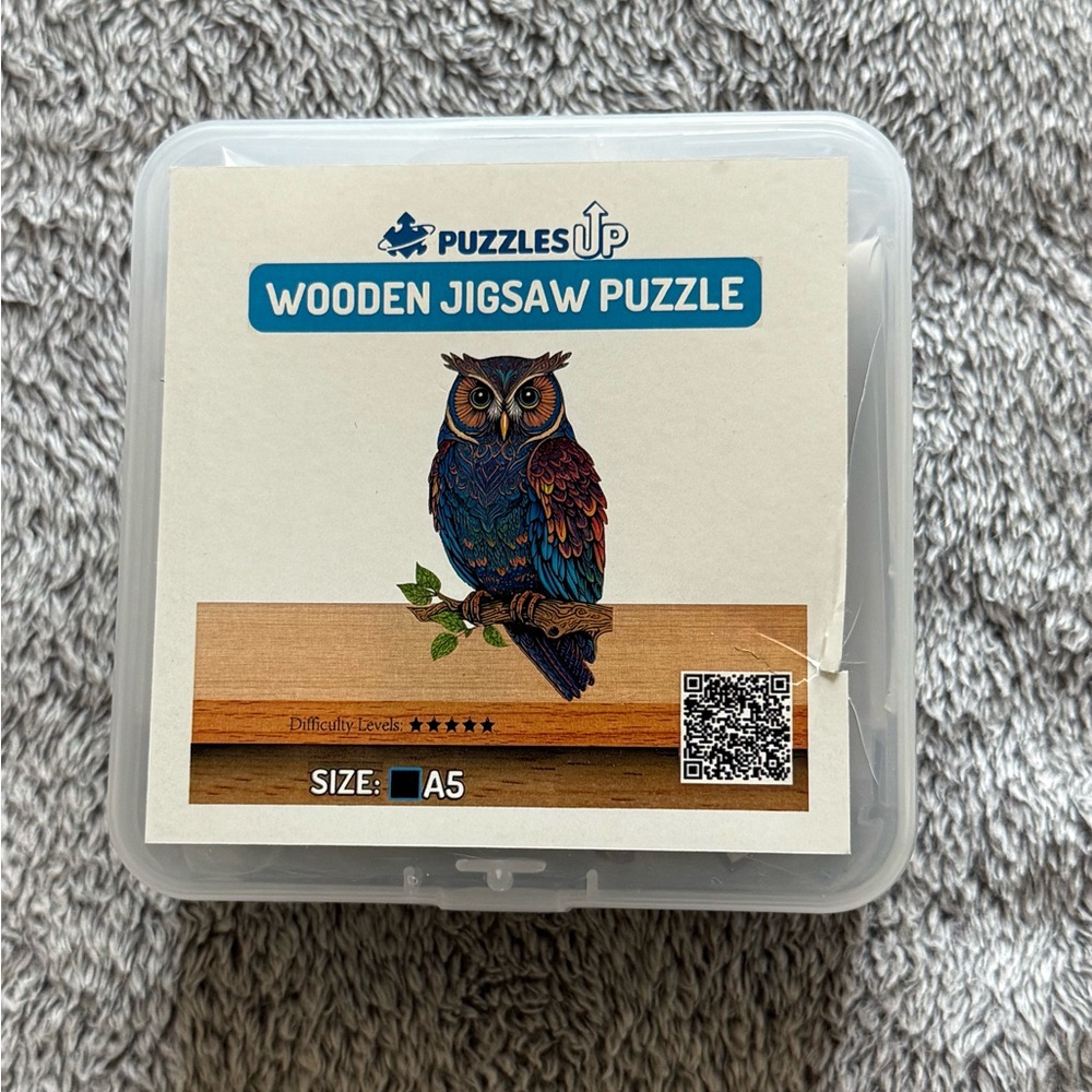 Wooden Jigsaw Puzzle - Multicolor Owl Design
